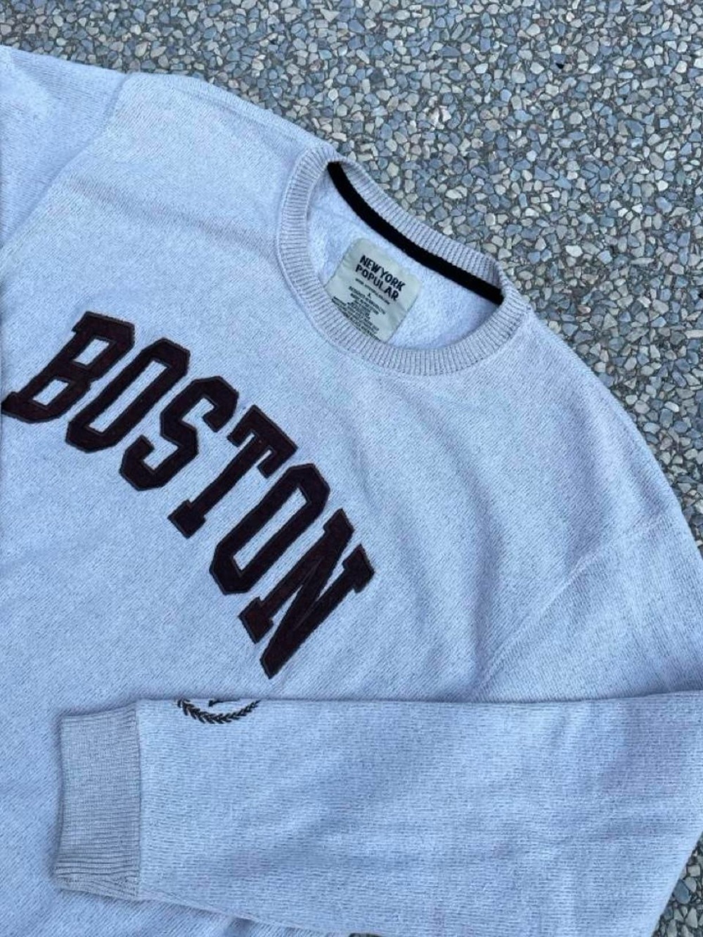 Boston Crewneck Sweatshirt - Light Gray